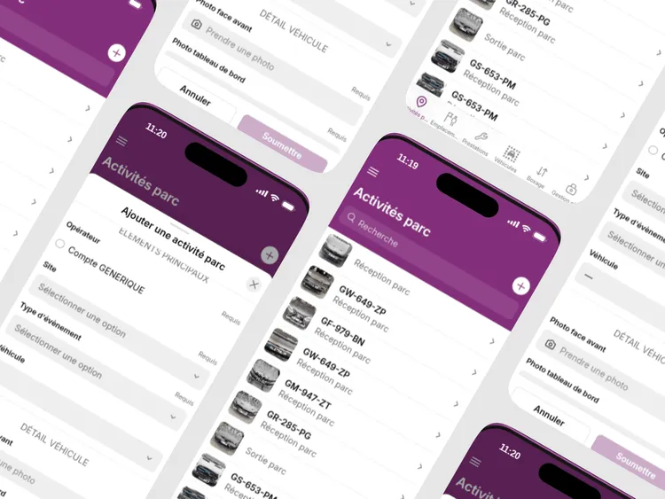 Design d'application mobile.